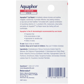 Aquaphor used outdoors on lips, illustrating hydration and sun defense benefit