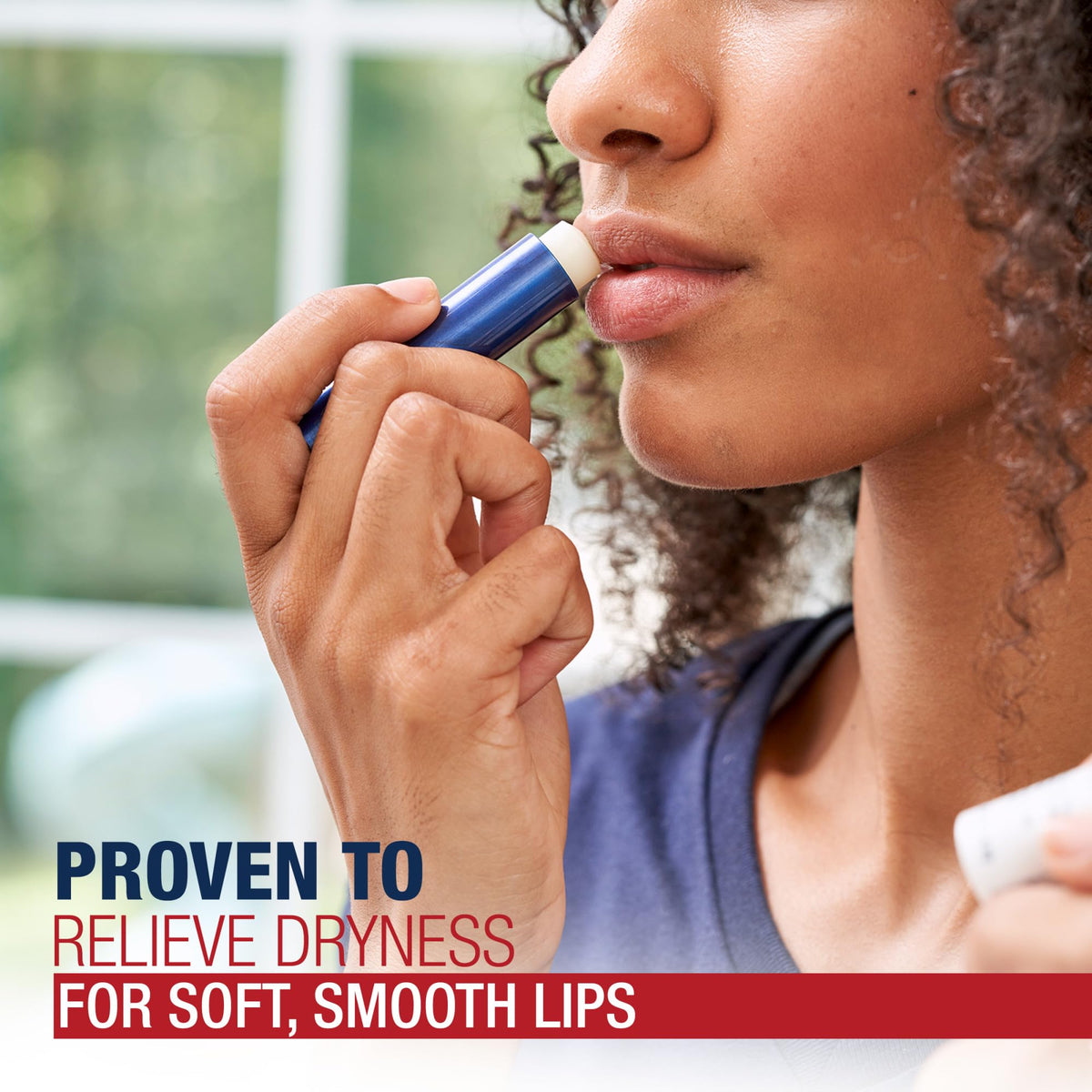 Close-up of Aquaphor lip balm texture demonstrating smooth, moisturizing finish