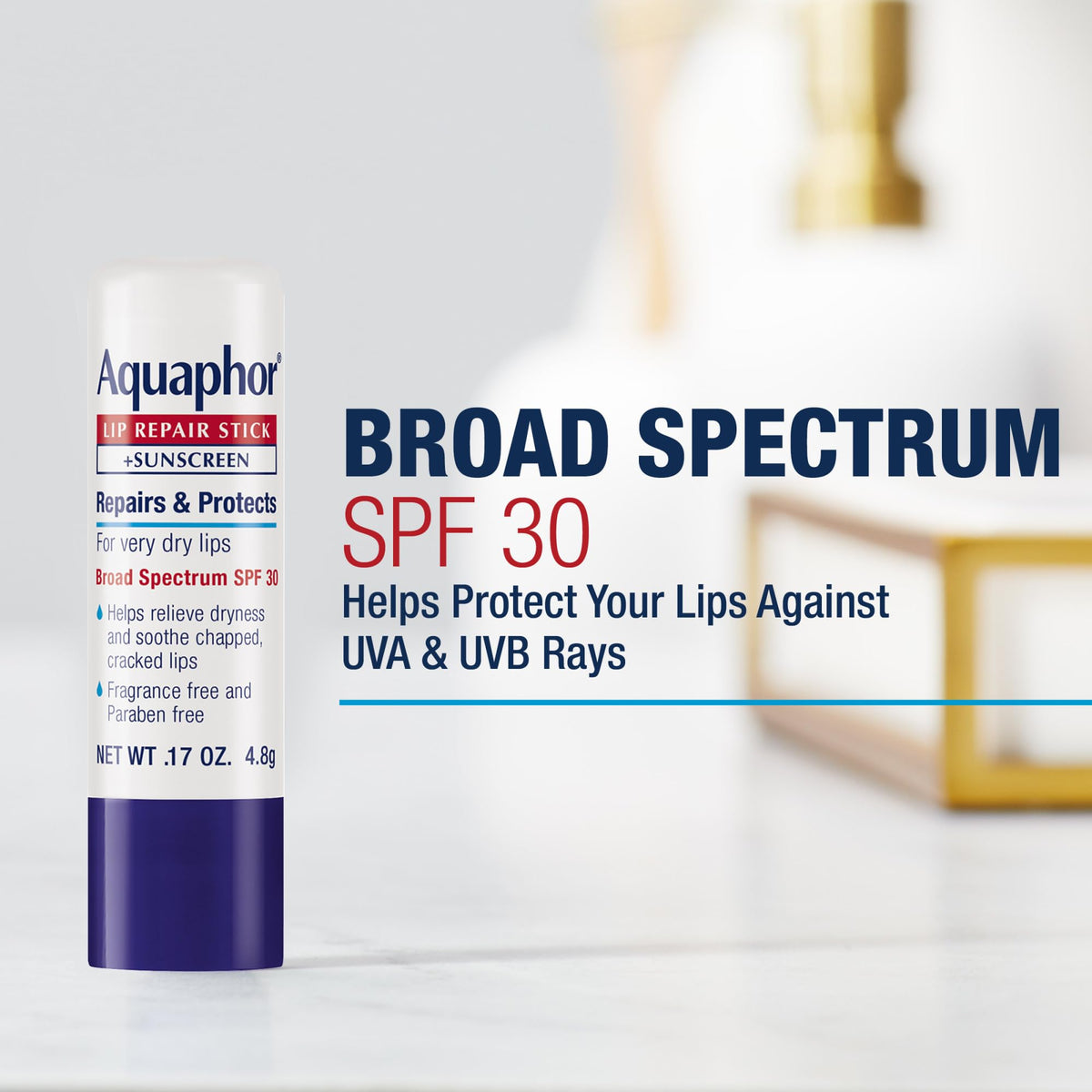 Aquaphor stick open with twist-up mechanism for easy, mess-free application