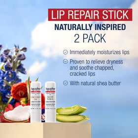 Aquaphor balm texture on lips showing immediate moisturizing effect