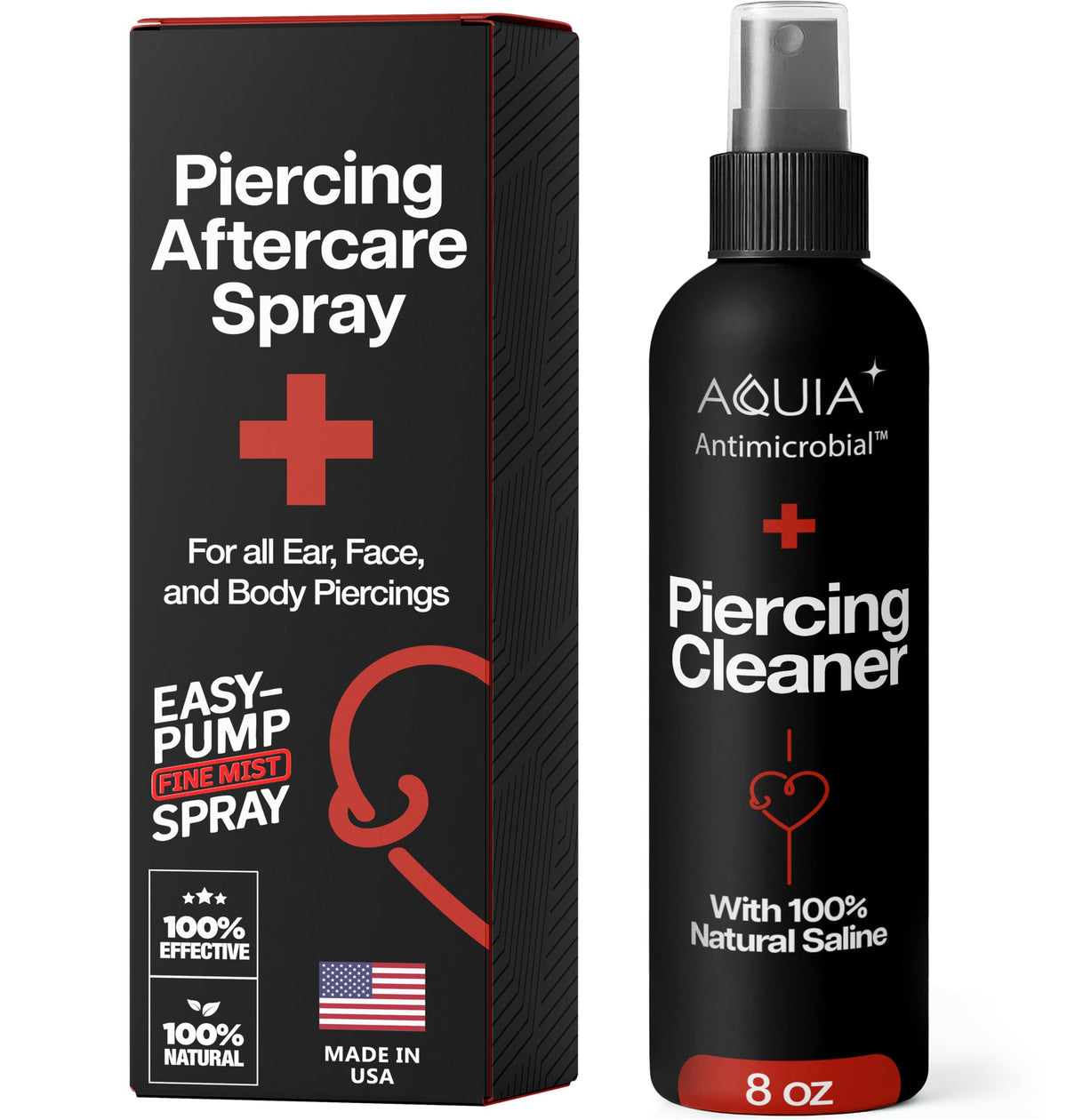 Aquia front packaging showing bottle and brand, clear hygienic design