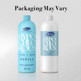 Aquia label and ingredients detail highlighting gentle, fragrance-free formula