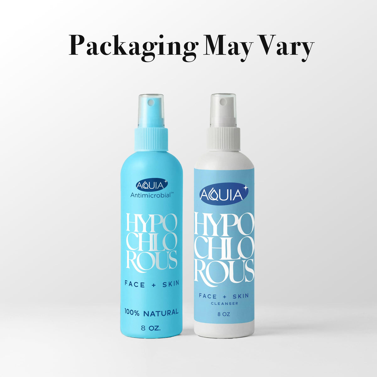 Person using Aquia spray on face to calm irritation and prepare skin for skincare