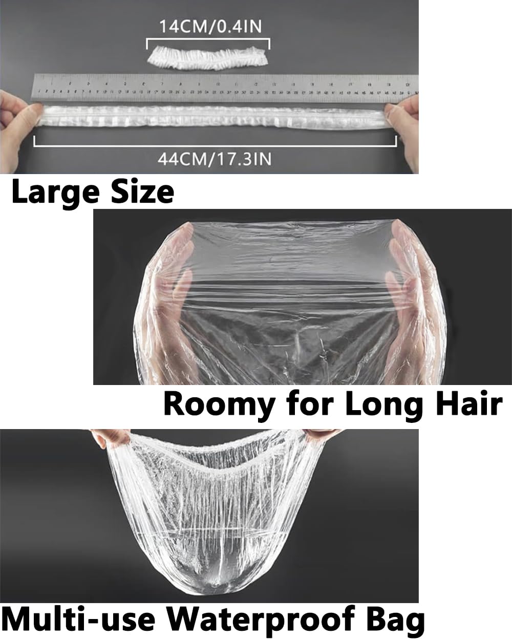 Aquior cap in use during shower protecting hair from water and steam