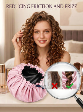 Aquior cap stretched to display 16-inch large size for voluminous hair