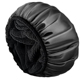 Aquior front packaging view showing waterproof shower cap and benefits