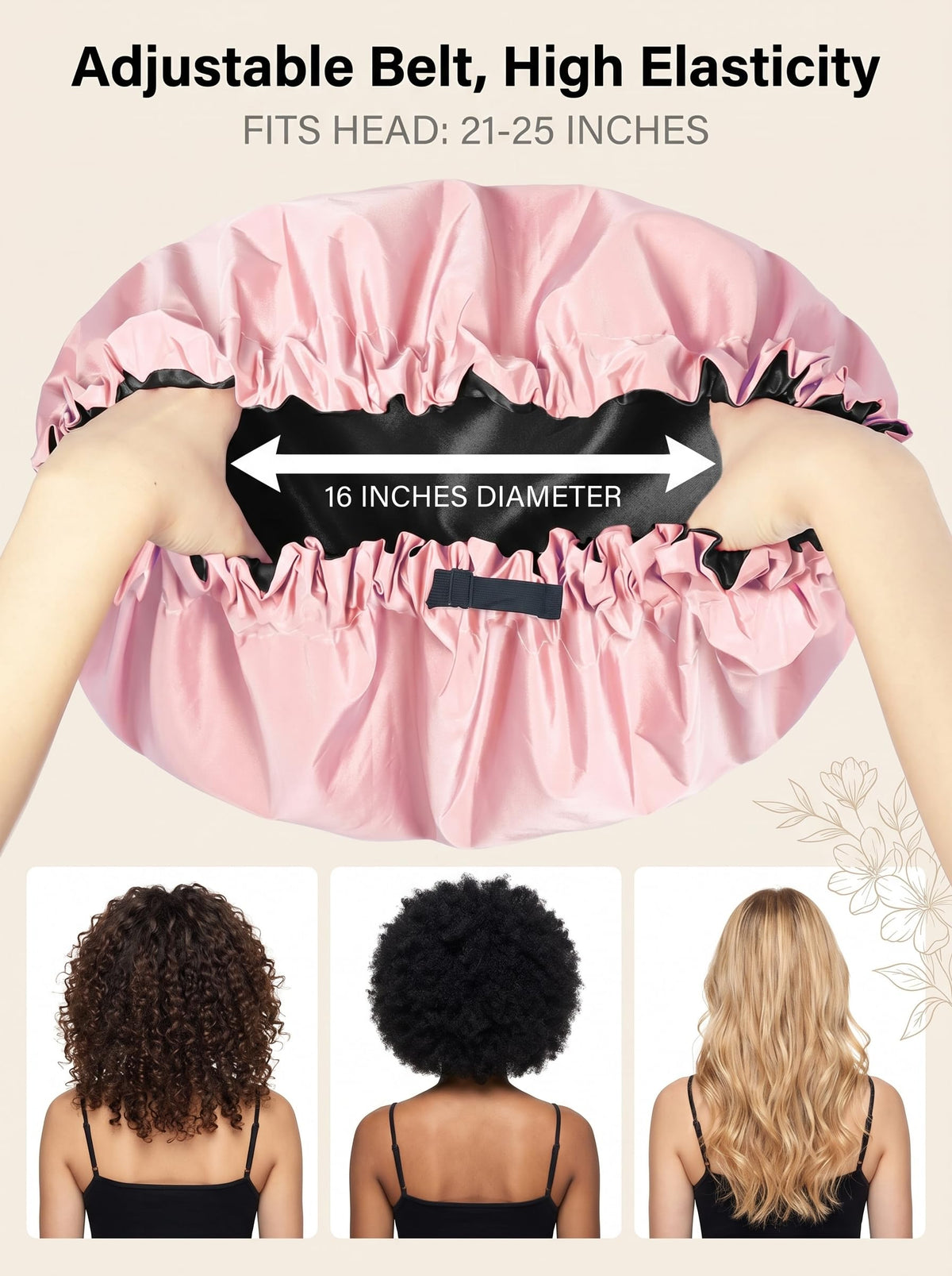 Aquior satin inner lining close-up reducing friction and preserving hairstyles