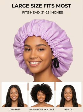 Aquior satin lining close-up highlighting smooth interior that reduces frizz benefit