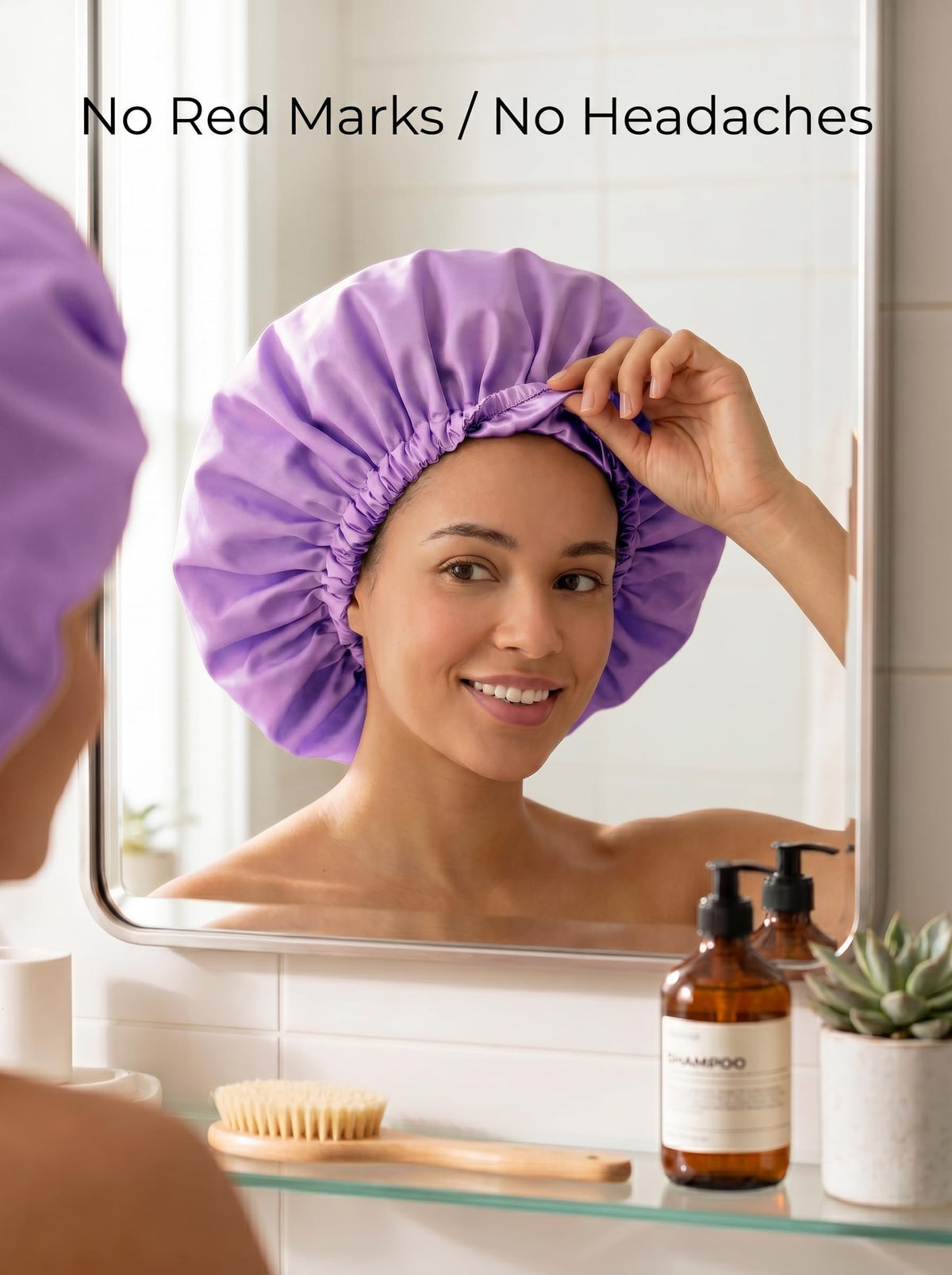 Aquior cap surface with water droplets showing waterproof protection benefit