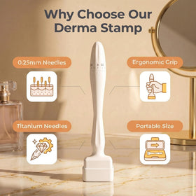Aquuaera in-use facial stamping demonstrating precise application benefit