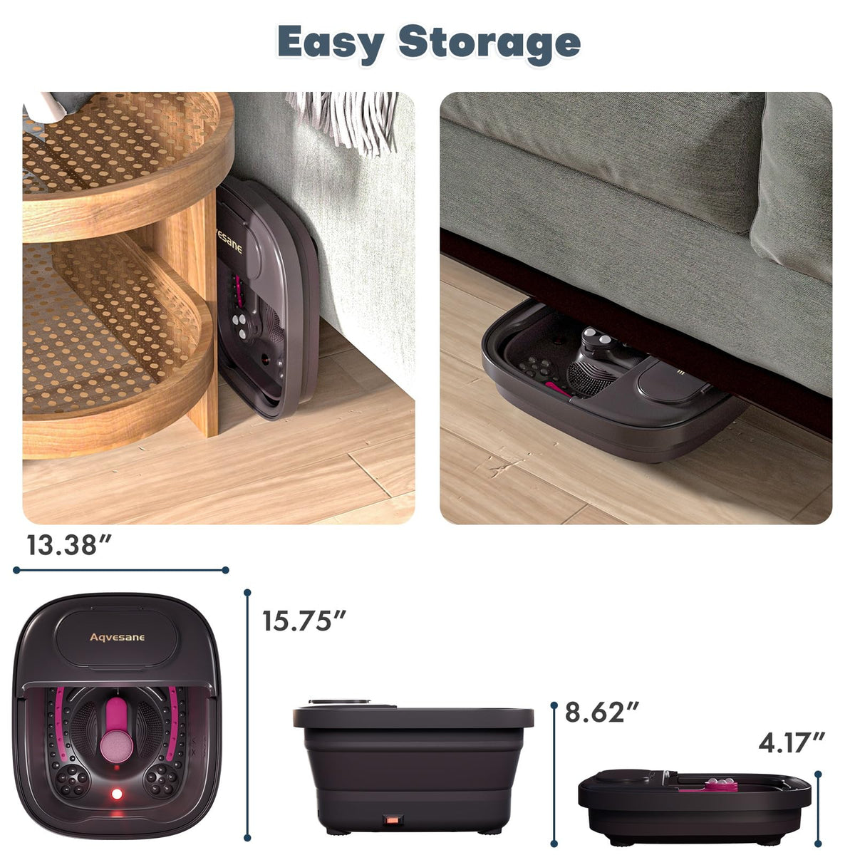 Aqvesane support rod and carry handle demonstrating stability and easy transport