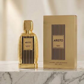 ARABIYAT PRESTIGE label close-up highlighting fragrance name and luxe finishing