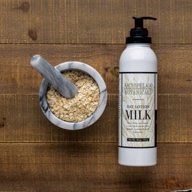 Archipelago Botanicals bottle cap detail showing easy dispensing and hygienic use benefit