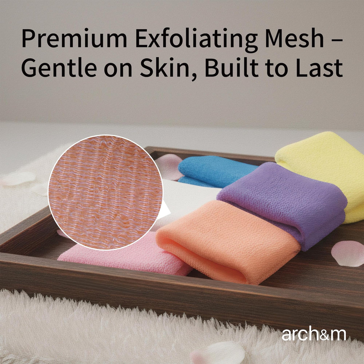 ARCH&M towel folded in gym bag highlighting travel-ready convenience
