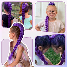 Arcpor purple braids on performer under stage lights for bold, photogenic color