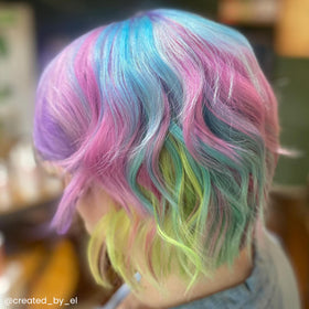 ARCTIC FOX diluter applied to hair strand showing softened pigment and even coverage