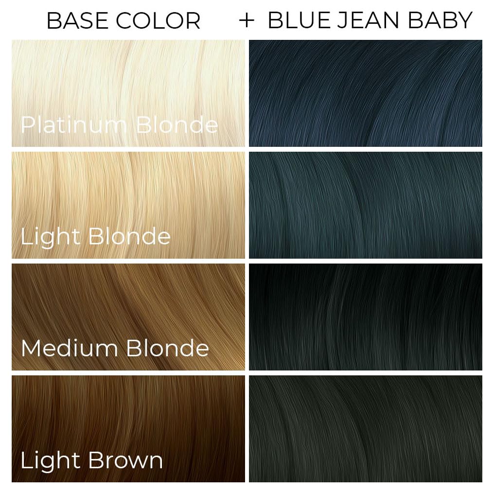 ARCTIC FOX styled hair in navy Blue Jean Baby showing wearable denim tone