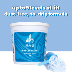 arctic fox close-up of creamy blue mixture showing smooth texture for easy application