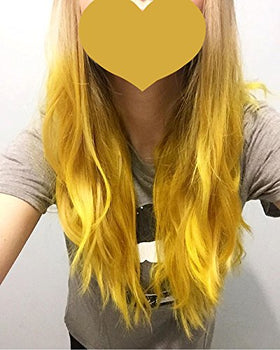 ARCTIC FOX styled model with yellow hair in sunlight showing vivid, conditioned finish.