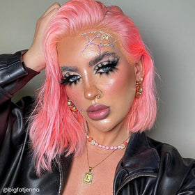 ARCTIC FOX applied on pre-lightened hair showing vivid neon pink payoff