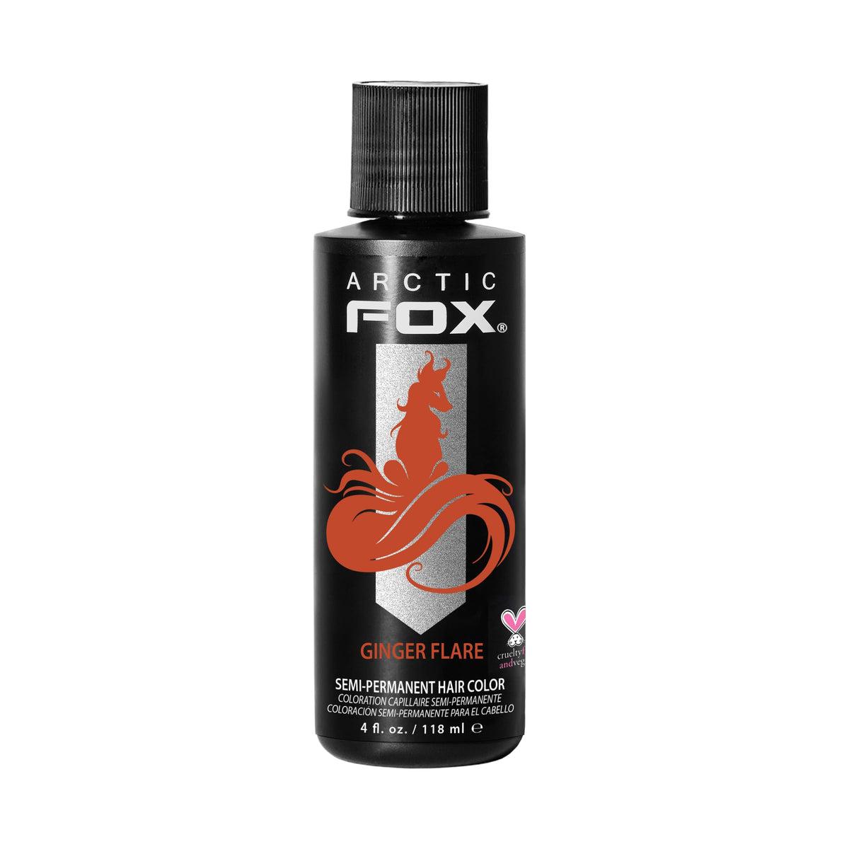 ARCTIC FOX front packaging showing Ginger Flare bottle and bold orange benefit
