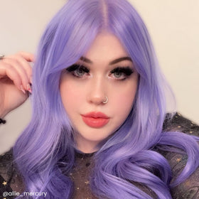 ARCTIC FOX applied on bleached hair showing pastel lilac result and color payoff