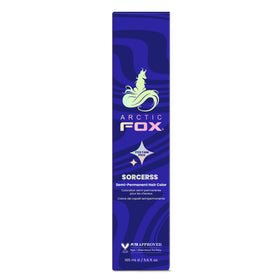 ARCTIC FOX front packaging showing midnight blue color and conditioning benefit