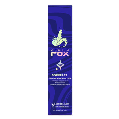 ARCTIC FOX front packaging showing midnight blue color and conditioning benefit