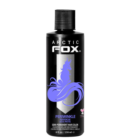 ARCTIC FOX front packaging tub showing periwinkle shade and benefits