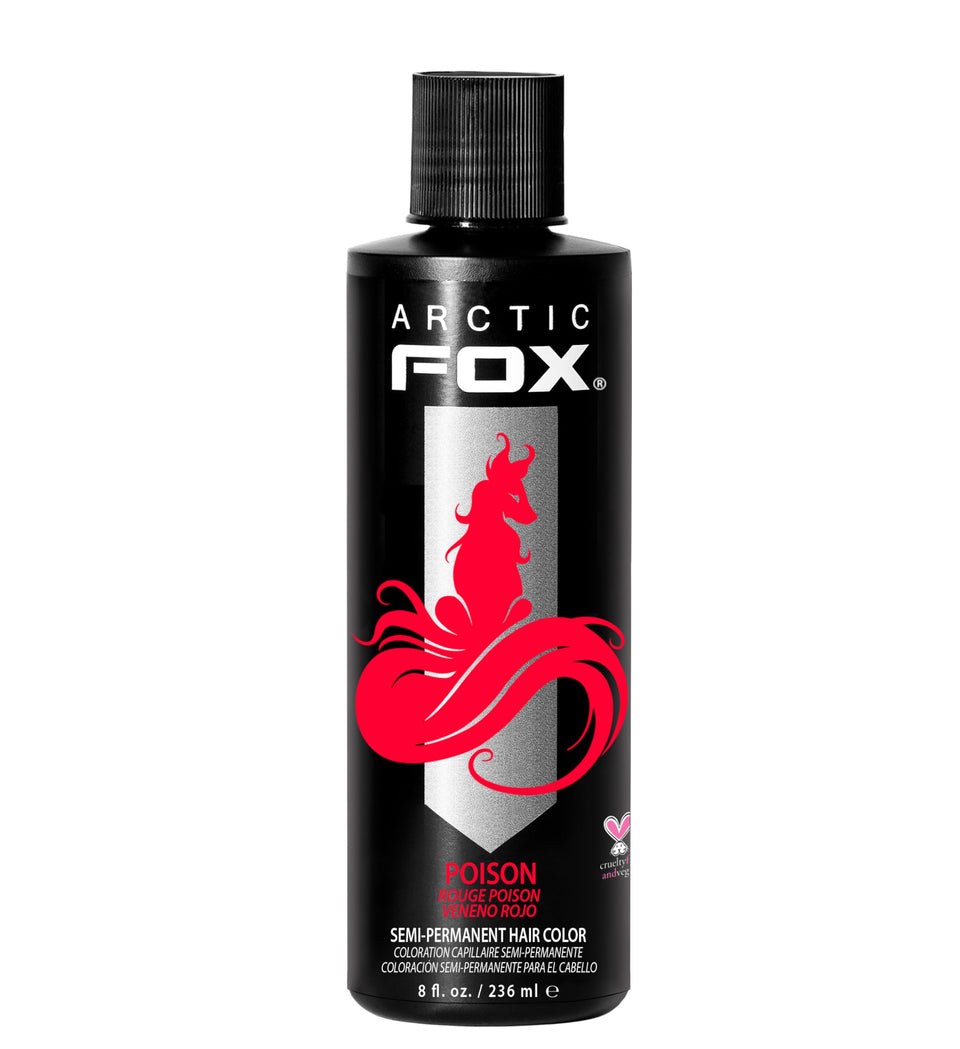 ARCTIC FOX Poison front packaging showing bold red shade for vibrant color