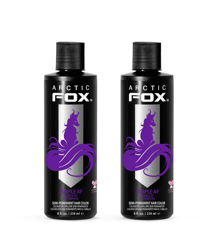 ARCTIC FOX front packaging showing dual 8 fl oz bottles and purple label benefit vibrant color
