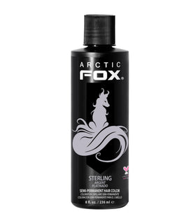 ARCTIC FOX Sterling front packaging showing vegan silver shade and label benefits