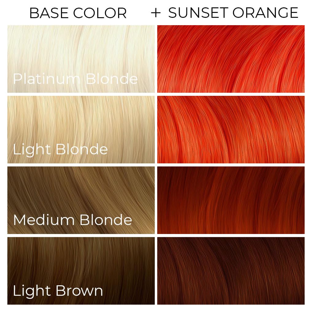 ARCTIC FOX styled model with Sunset Orange hair showcasing bold, conditioned look