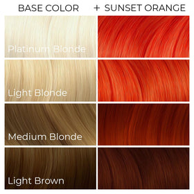 ARCTIC FOX styled model with Sunset Orange hair showcasing bold, conditioned look
