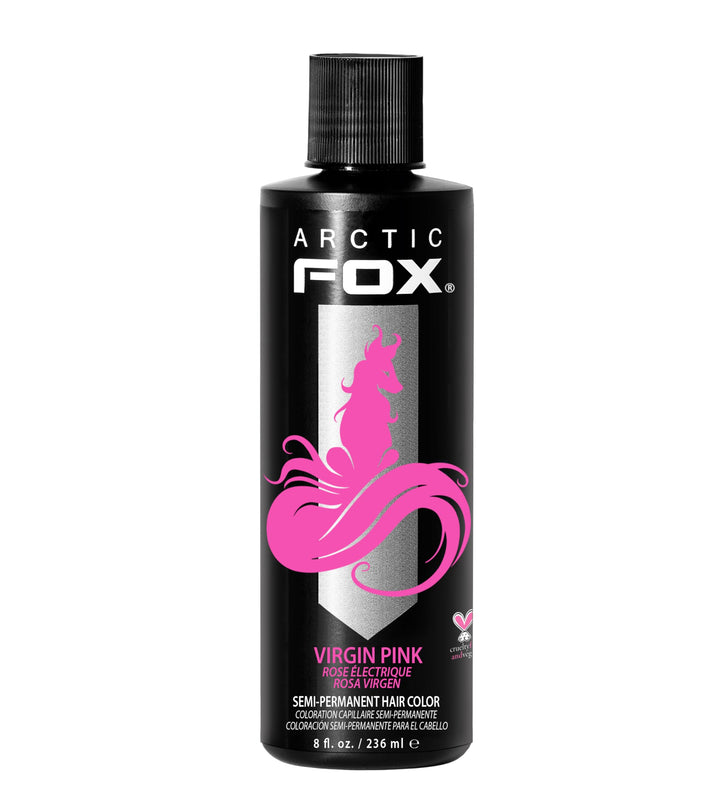 ARCTIC FOX bottle front view showing virgin pink vibrant packaging and brand clarity