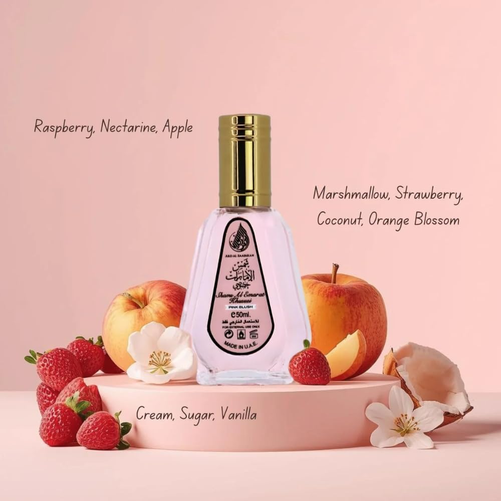 Ard Al Zaafaran pink bottle styled as a gift showing feminine presentation