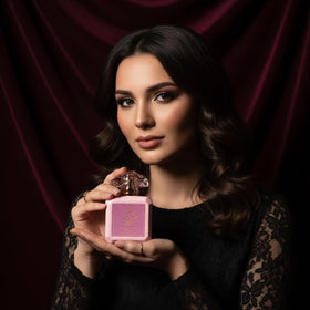 Ard Al Zaafaran bottle on a vanity with decor illustrating lifestyle elegance benefit