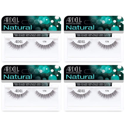 Ardell 174 front packaging showing four strip lashes and brand for easy selection