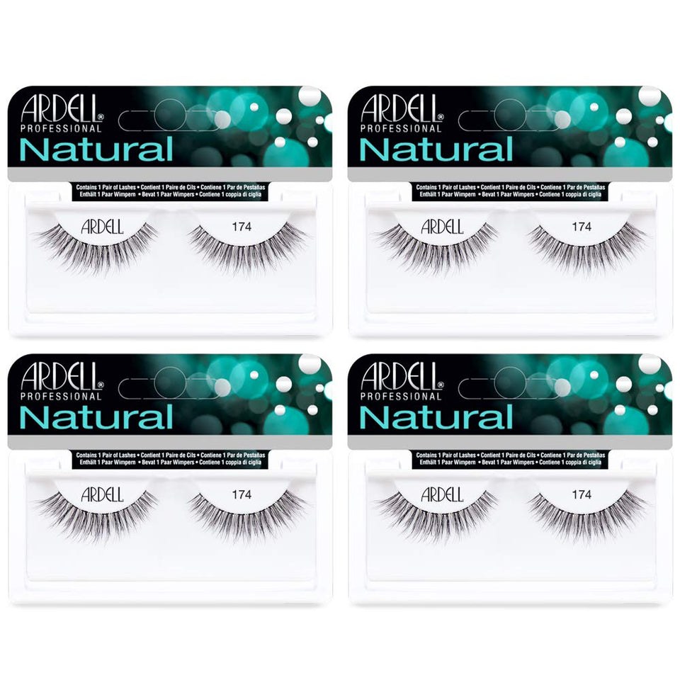 Ardell 174 front packaging showing four strip lashes and brand for easy selection