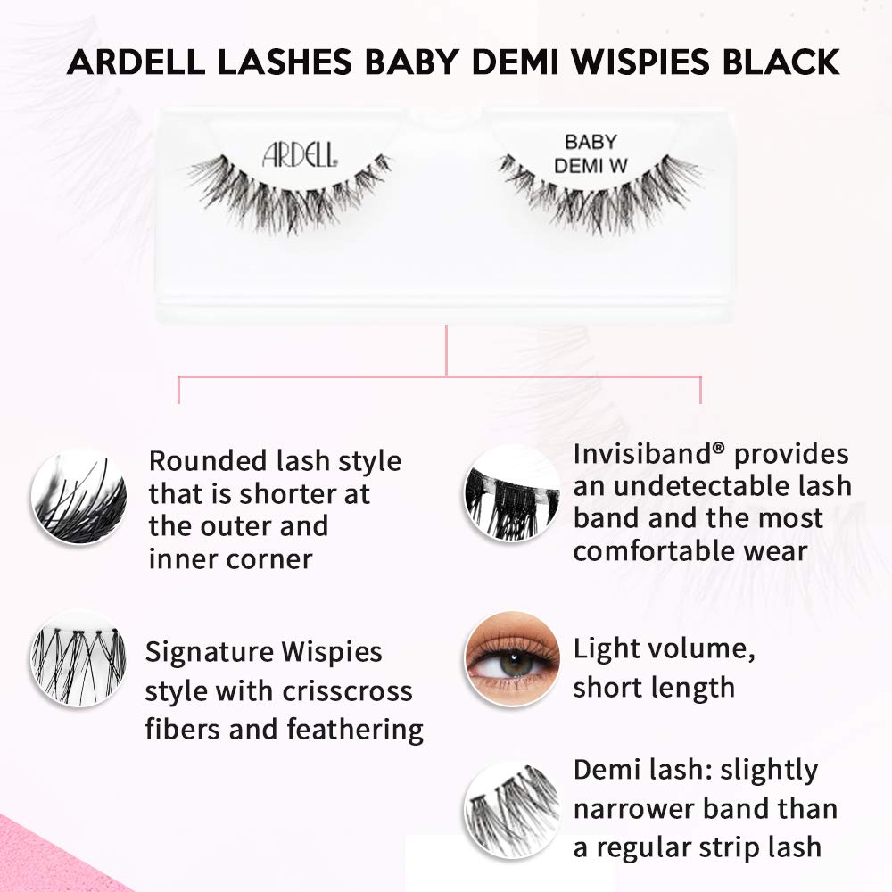 Ardell lashes applied on eye model demonstrating natural lift and definition