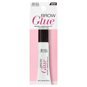 ardell brow glue front packaging showing clear tube and label benefit long hold
