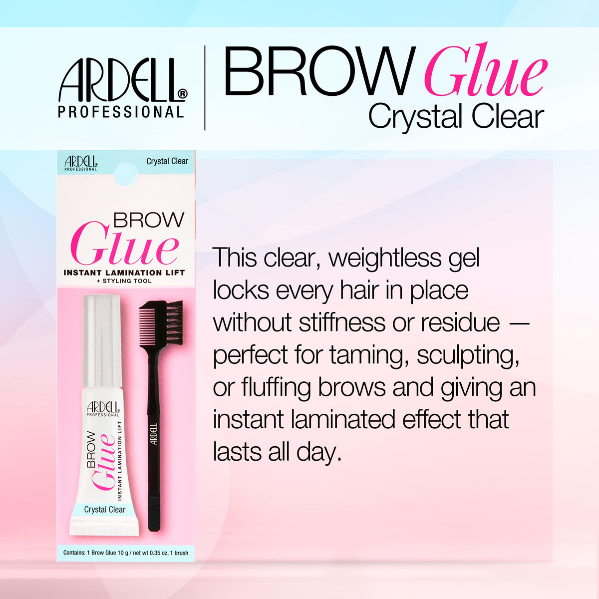 Ardell clear gel droplet texture demonstrating smooth, non-flaking finish