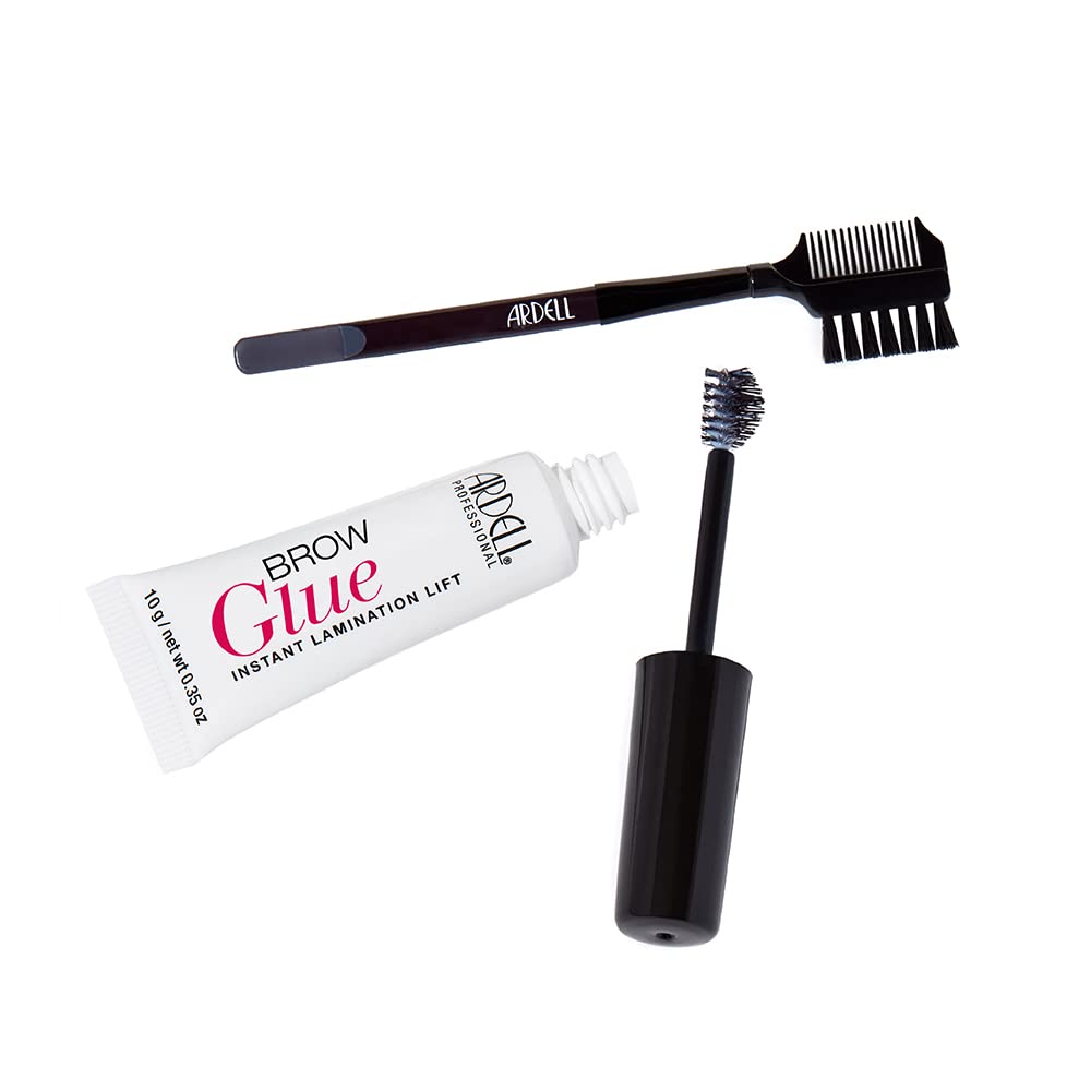 ardell brow glue staged with brow tools lifestyle ready-to-use benefit