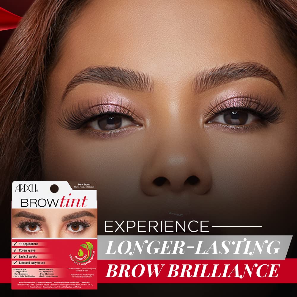 Ardell powder tint close‑up showing fine pigment texture