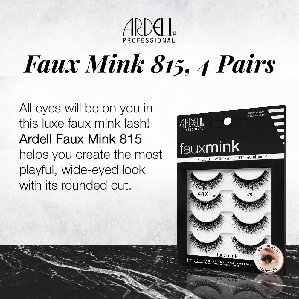 Ardell close texture of faux mink fibers illustrating soft, natural tapering
