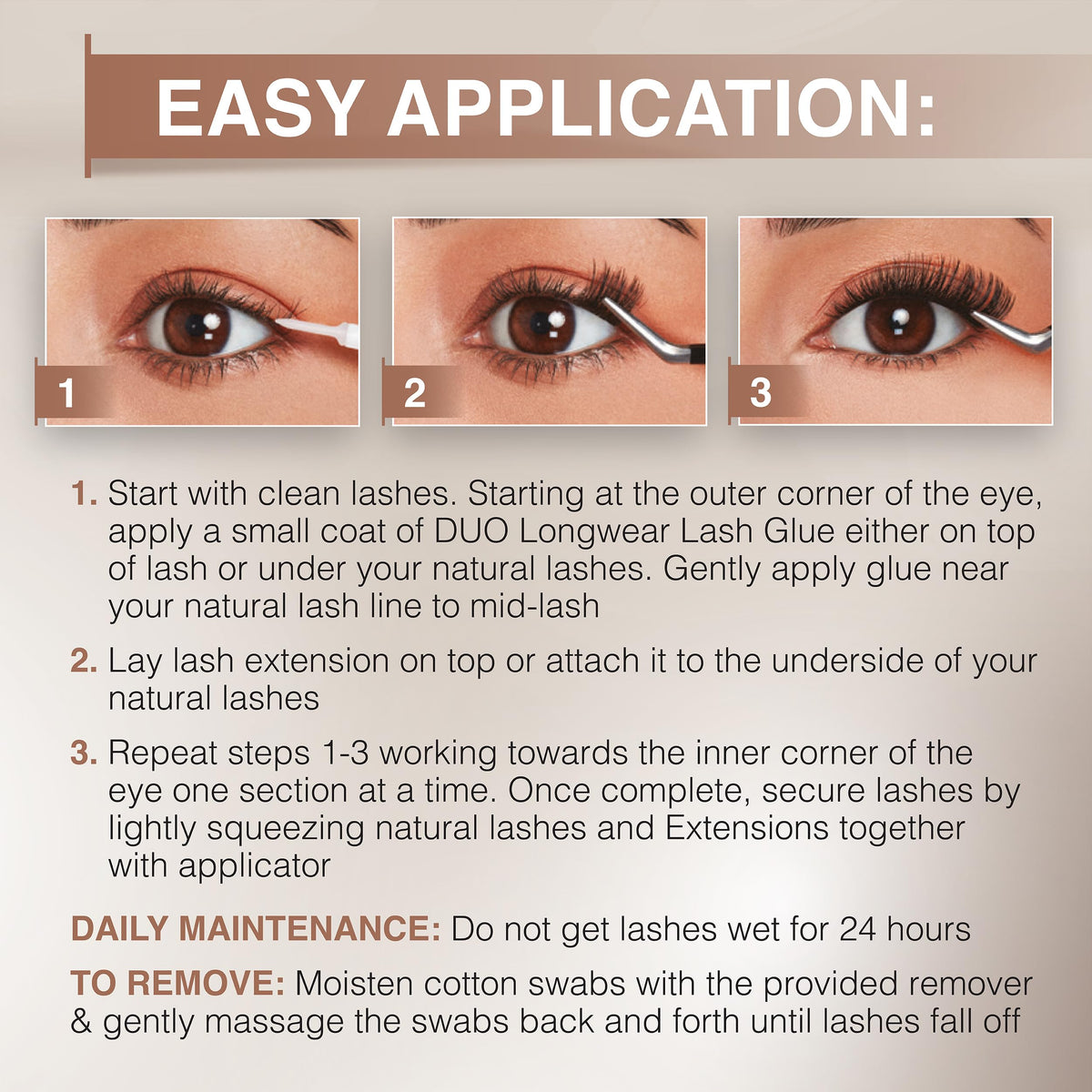 Ardell close-up of invisiband detail blending naturally at lash line
