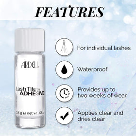 Ardell glue in use applying individual lash for natural look and long-lasting hold