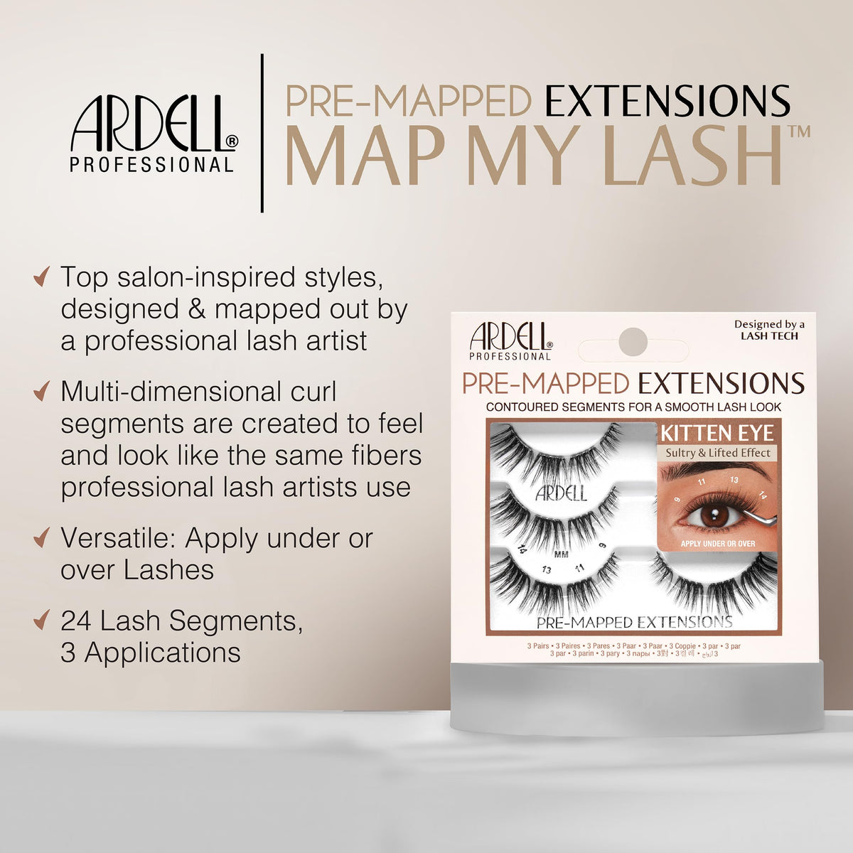 Ardell application demonstration showing quick placement and time-saving benefit