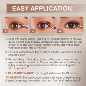 Ardell lash strip close-up highlighting Invisiband for seamless blending