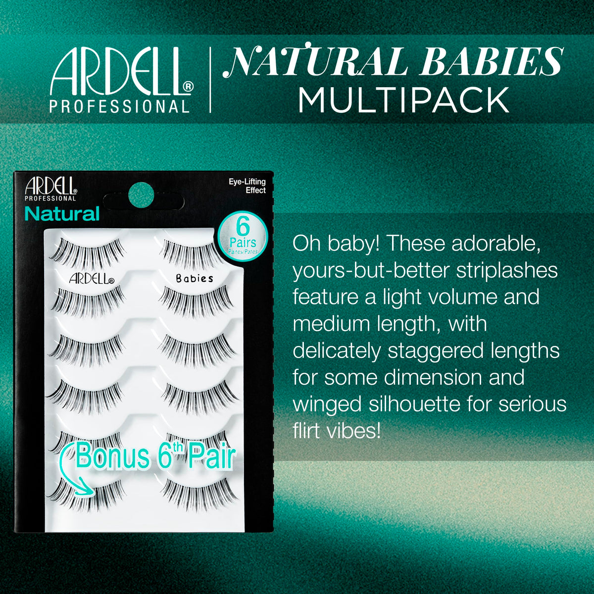 Ardell detailed view of lash strand texture highlighting natural blended finish